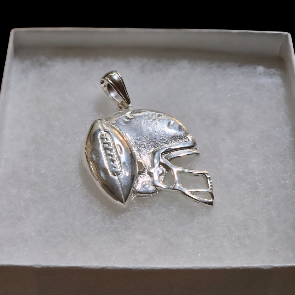 NEW Sterling Silver Football Helmet Pendant Unisex